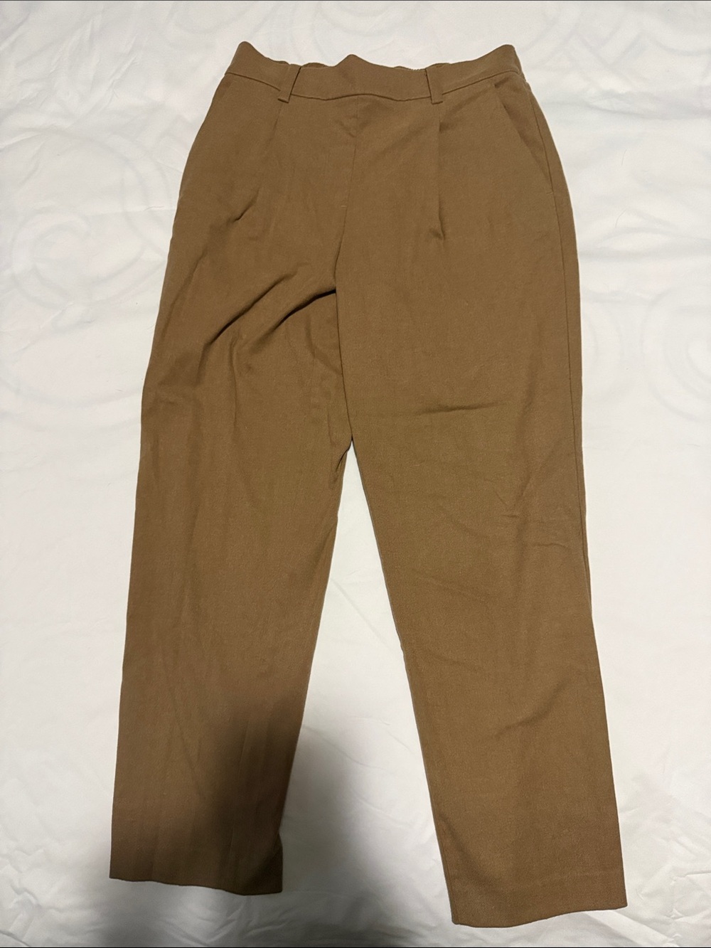 LOFT Women's Camel/Tan Cropped Dress Pants